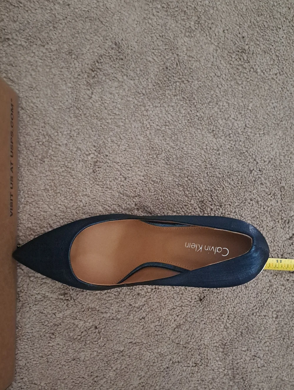 Calvin Klein Metallic Deep Teal Pointed-Toe Pumps